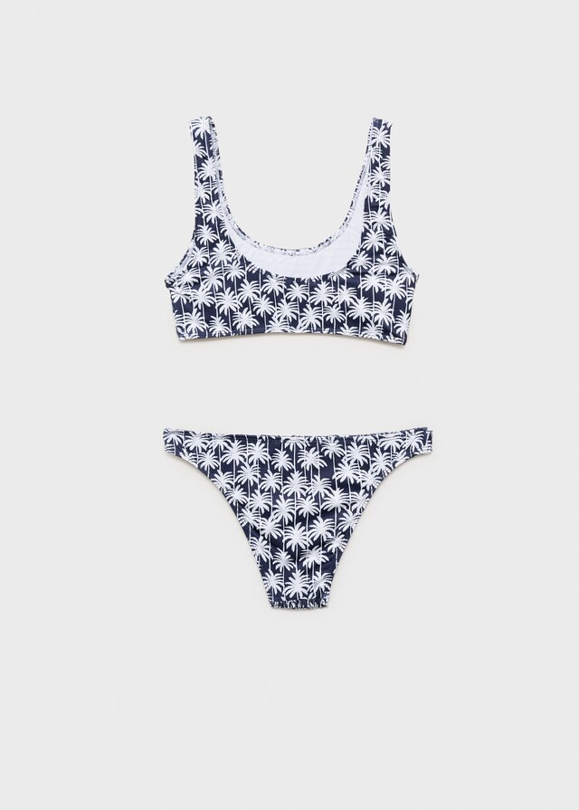 mango Bikini estampado fruncido
