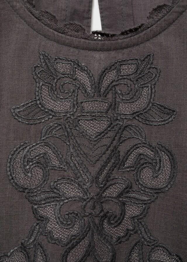 Mango Blusa Detalles Bordados