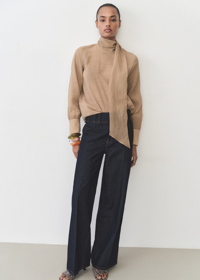 Mango Blusa Textura Lazada