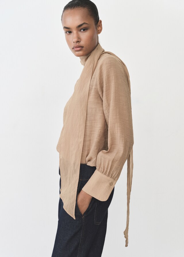 Mango Blusa Textura Lazada