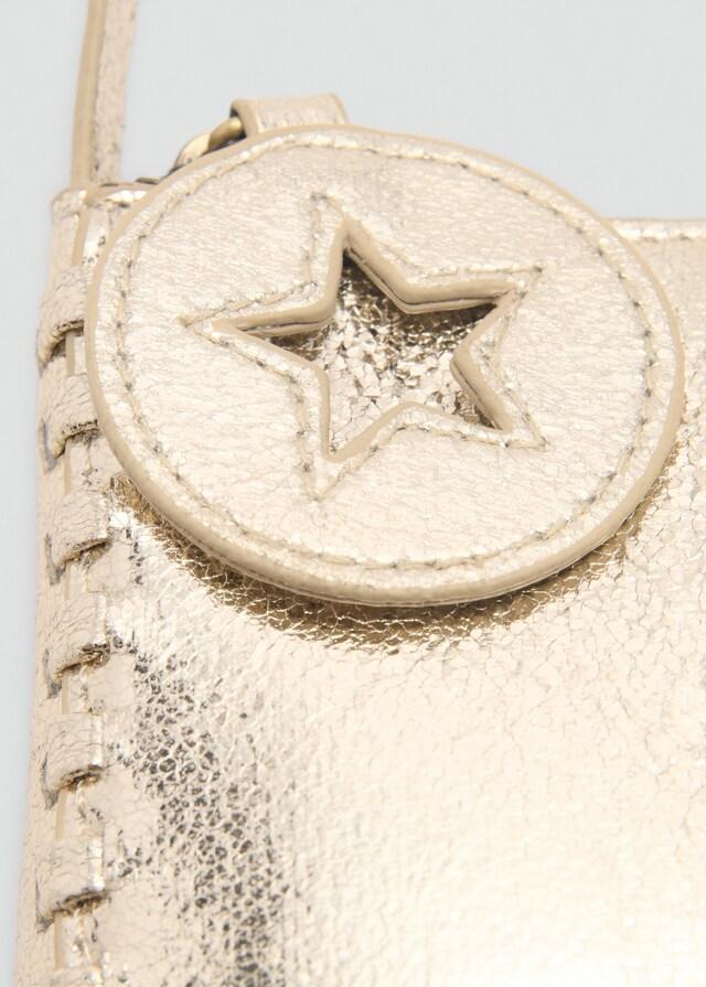 Mango Bolso Efecto Metalizado