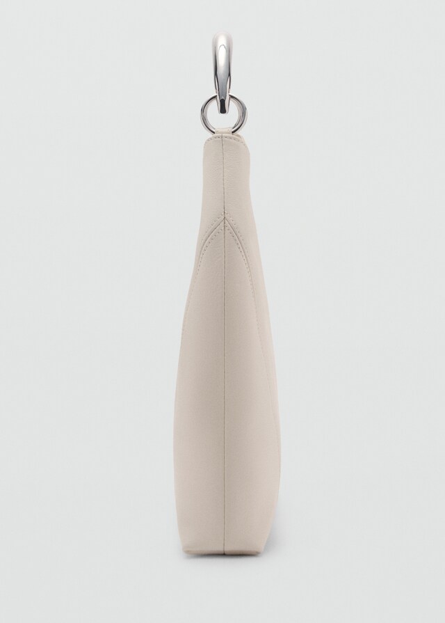 Mango Bolso Hombro Piel Asa Metálica