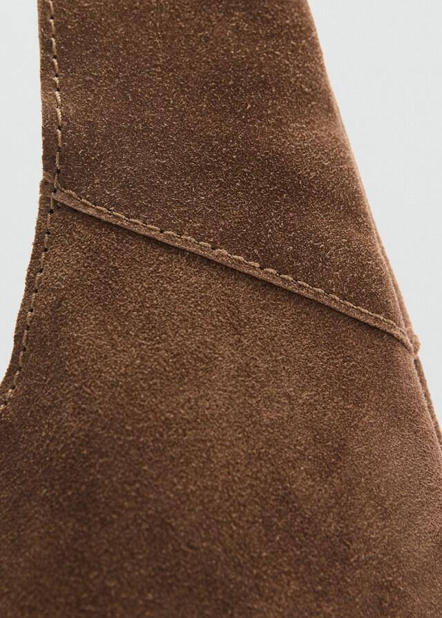 Mango Bolso Piel Serraje