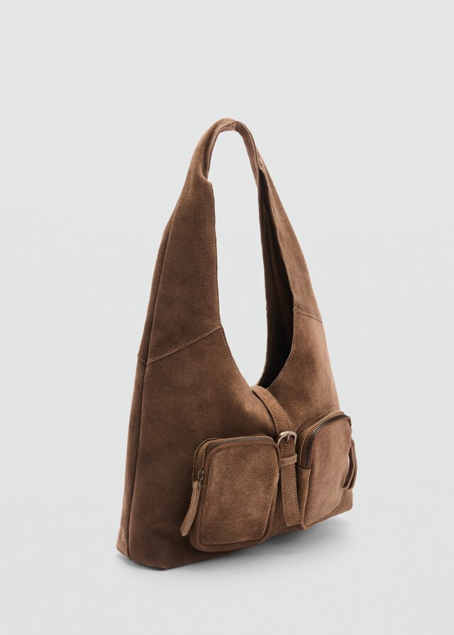 mango Bolso piel serraje