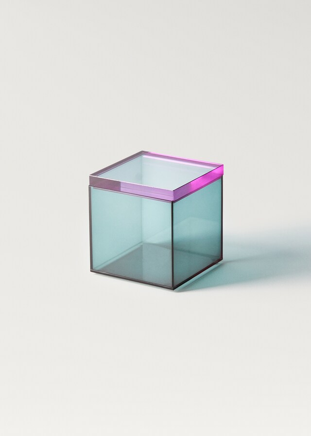 Mango Caja Acrílico Bicolor Mediana