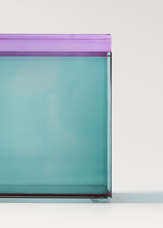 Mango Caja Acrílico Bicolor Mediana