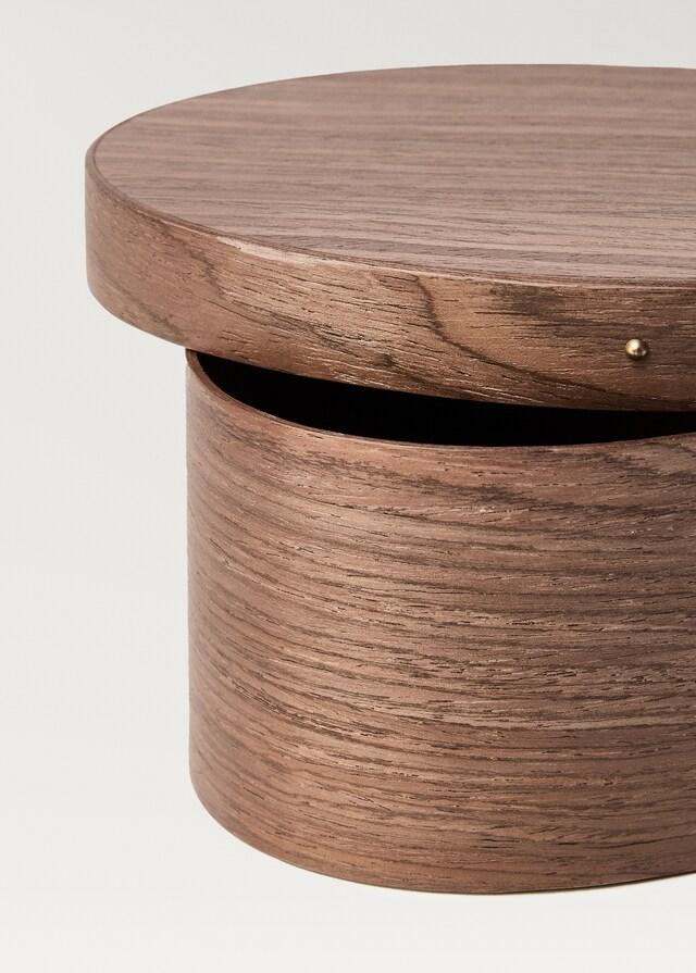 Mango Caja Decoración Madera 20x14 5 Cm