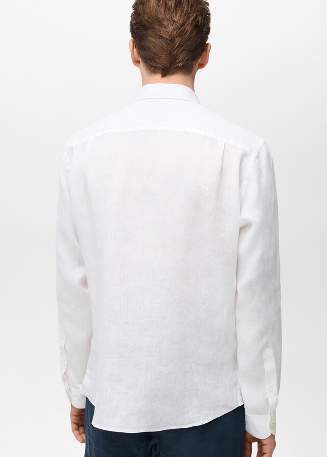 Mango Camisa 100% Lino Regular Fit