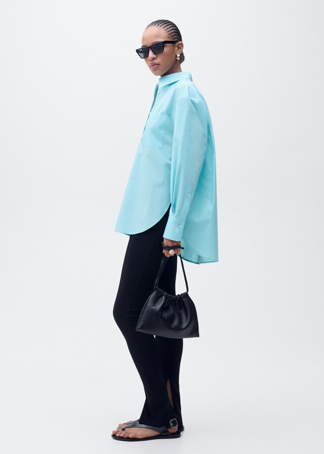 Mango Camisa Popelín Oversize