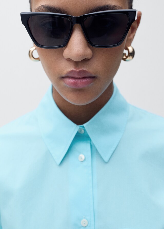 Mango Camisa Popelín Oversize