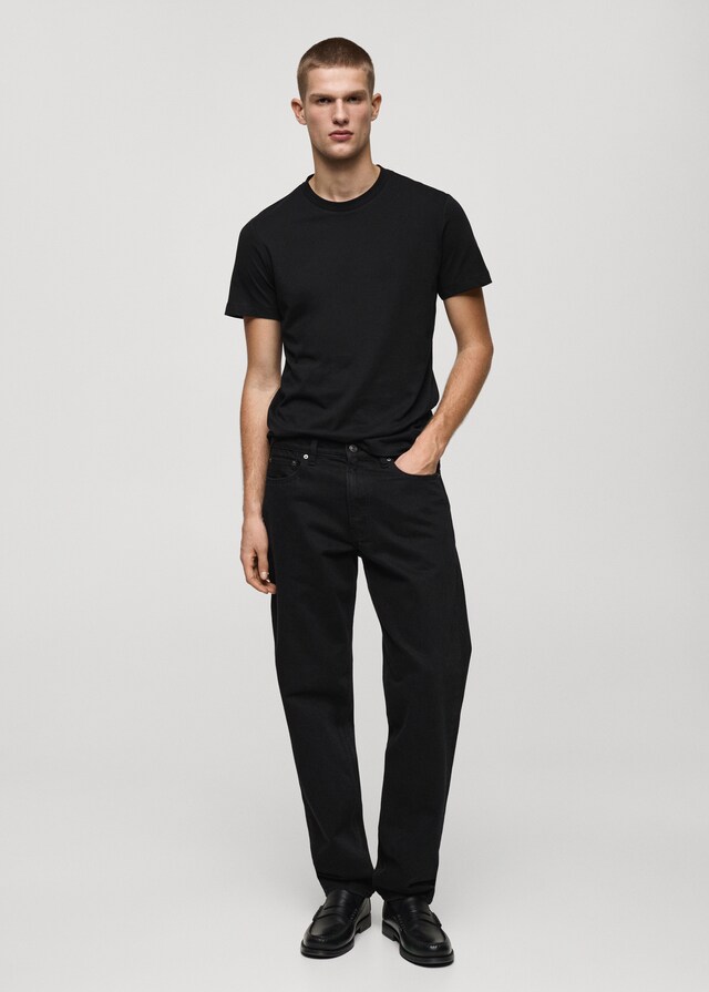 Mango Camiseta 100% Algodón Slim Fit