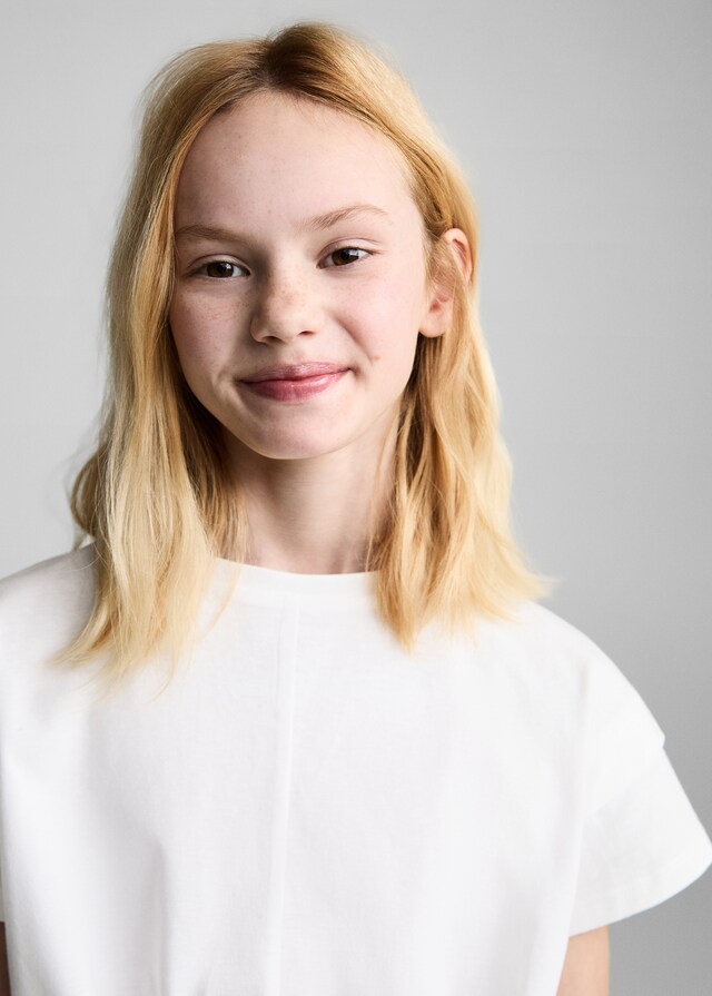 Mango Camiseta Algodón Detalle Nudo