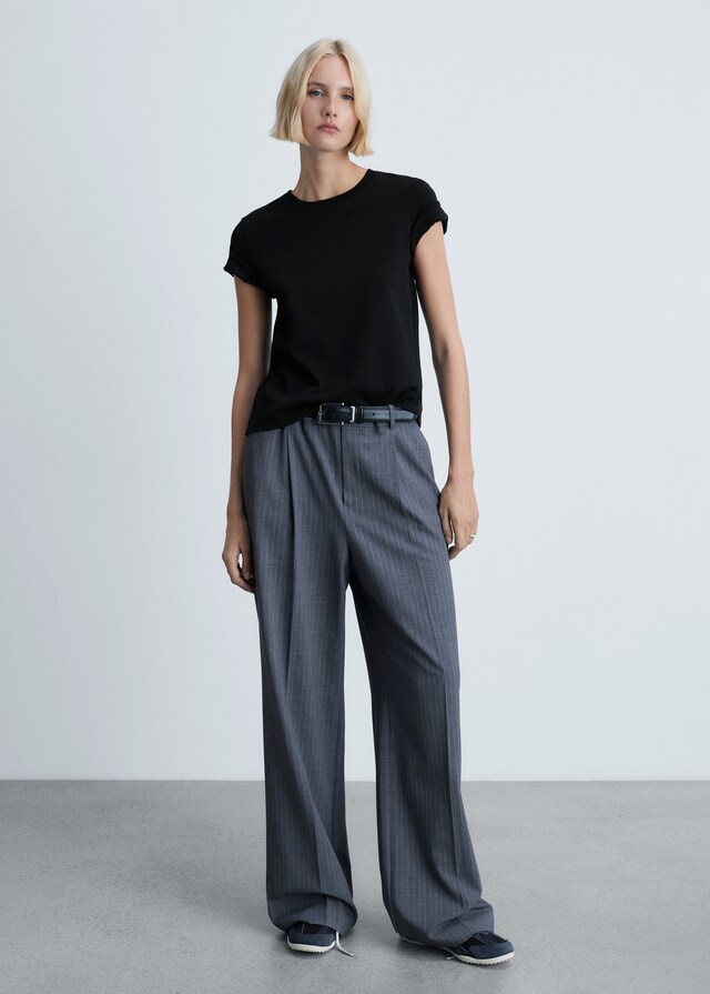 Mango Camiseta Algodón Manga Corta