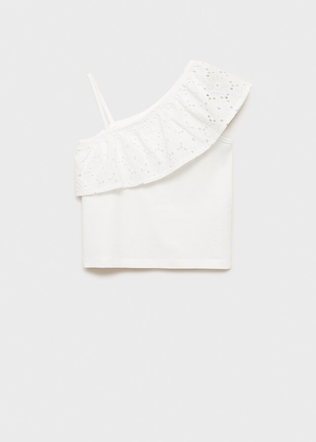 Mango Camiseta Asimétrica Volante