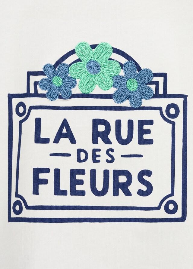 Mango Camiseta Crop Estampada