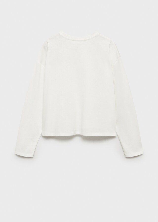 Mango Camiseta Detalles Bordados