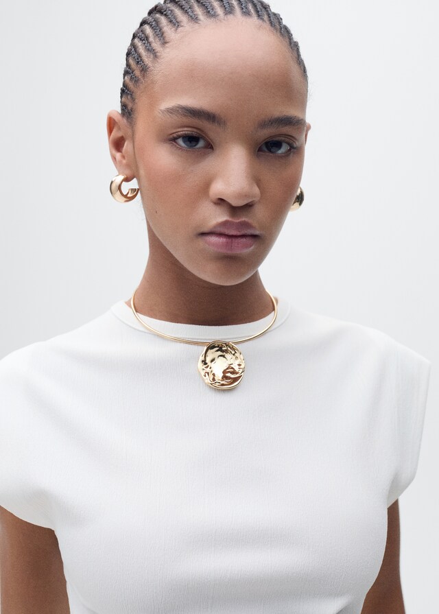 Mango Camiseta Drapeada Sin Mangas