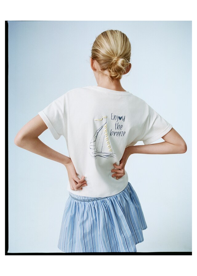 mango Camiseta estampada nudo