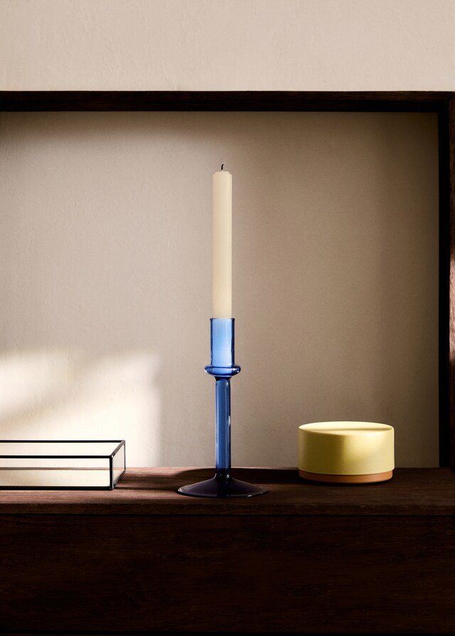 mango Candelabro borosilicato mediano