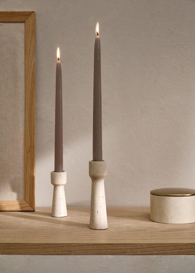 mango Candelabro travertino grande