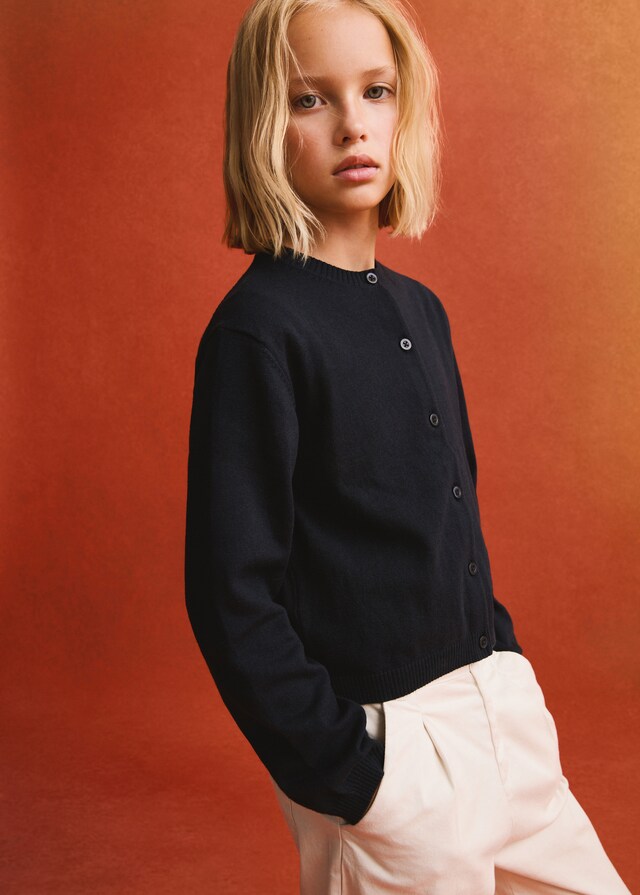 mango Cárdigan punto algodón