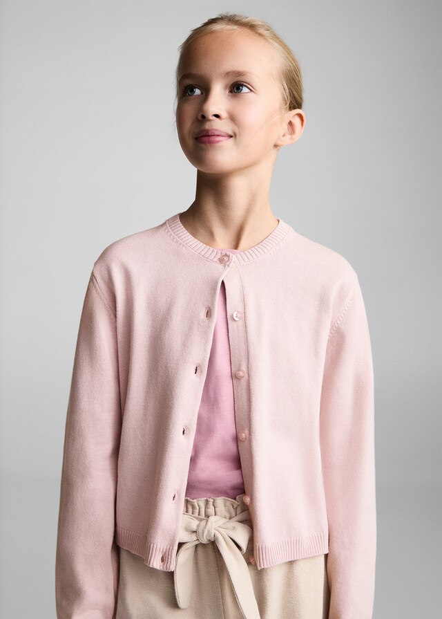 mango Cárdigan punto algodón