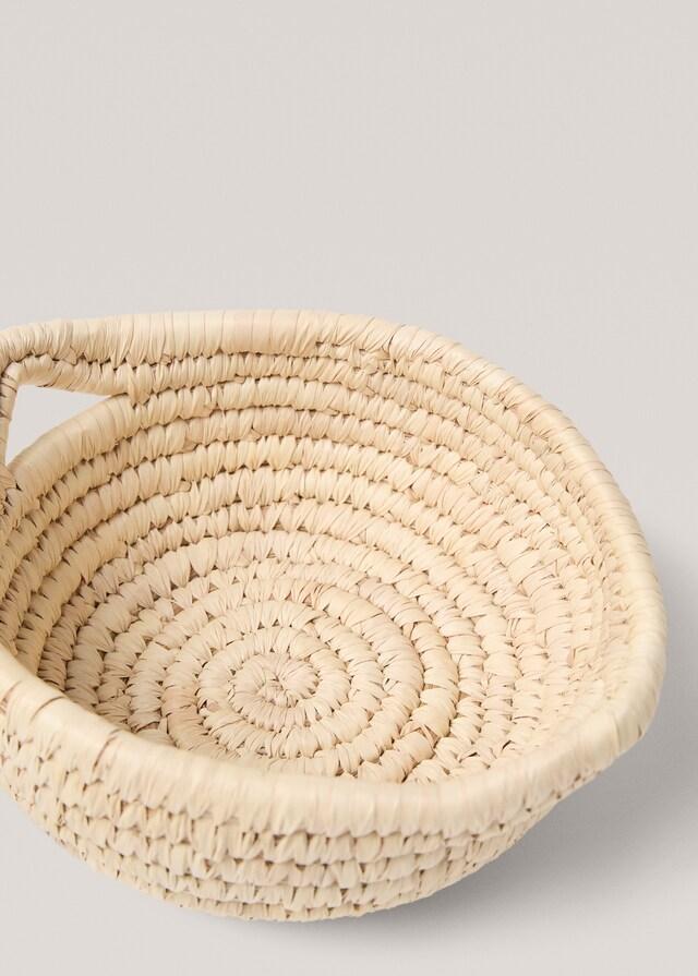 Mango Cesta Redonda Fibras Naturales