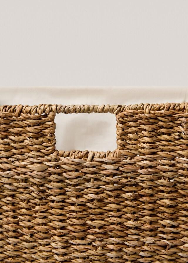 Mango Cesta Ropa Seagrass Grande