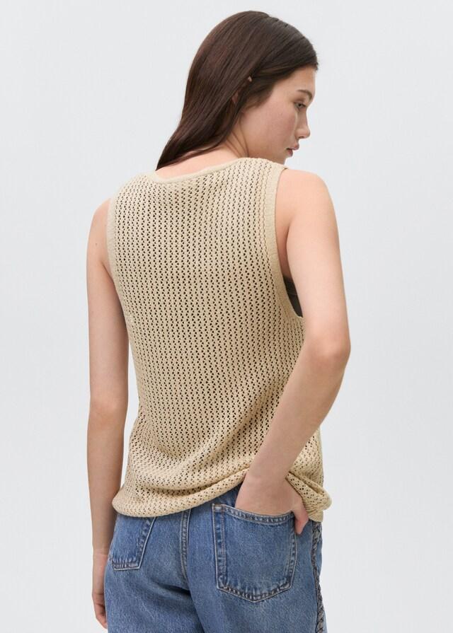 Mango Chaleco Punto Calado