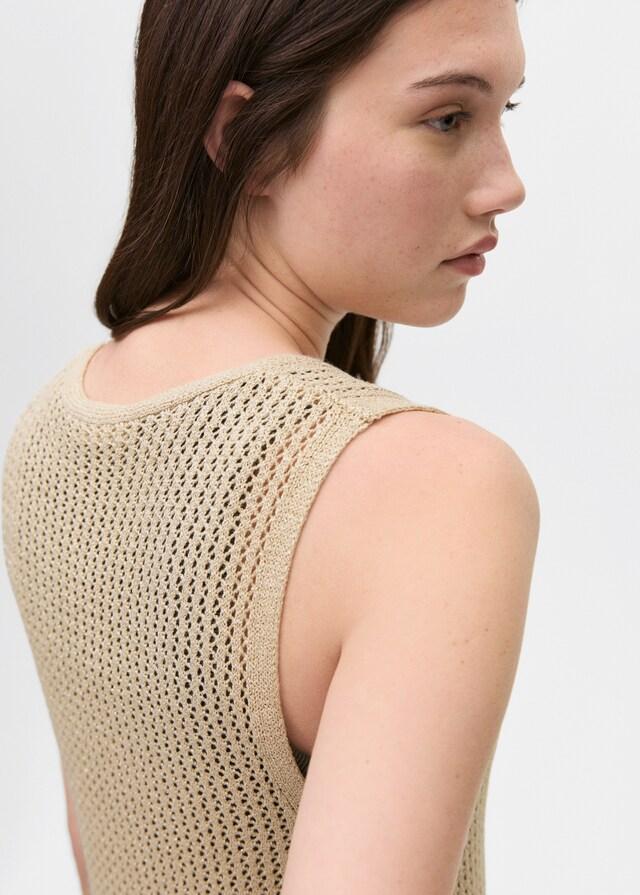 Mango Chaleco Punto Calado