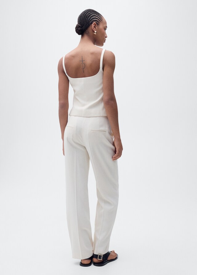 Mango Chaleco Traje Espalda Abierta