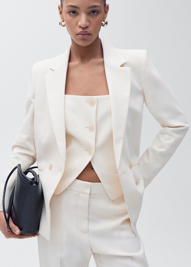 Mango Chaleco Traje Espalda Abierta