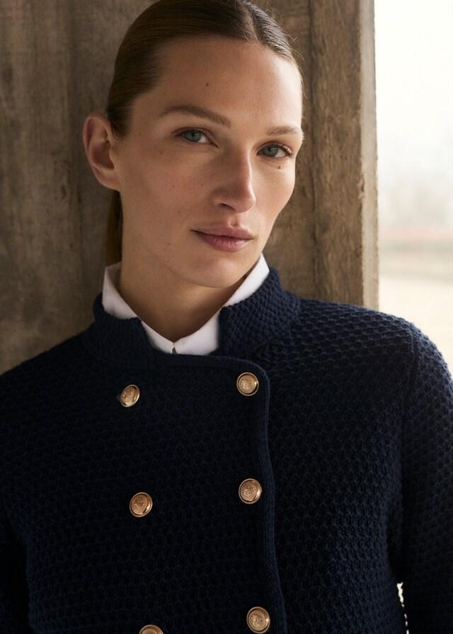 mango Chaqueta punto doble botonadura