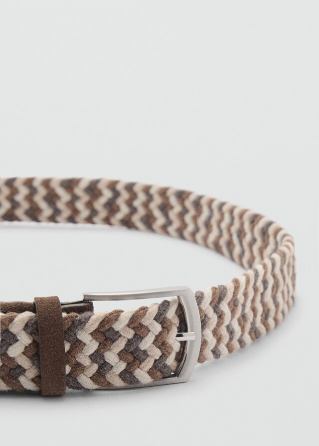 Mango Cinturón Elástico Trenzado Colores