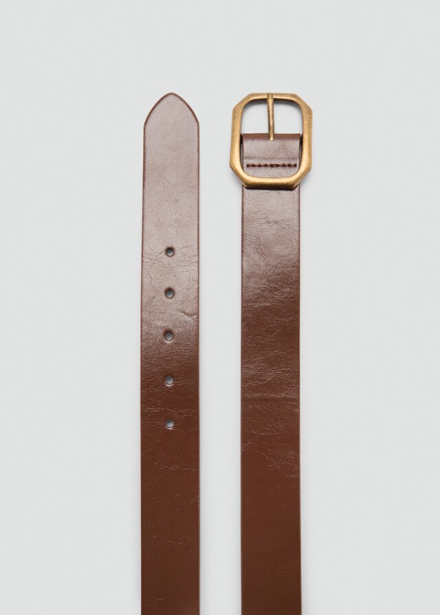 Mango Cinturón Hebilla Metálica