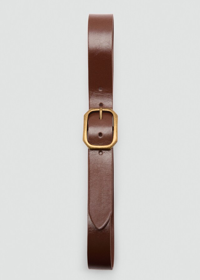 Mango Cinturón Hebilla Metálica