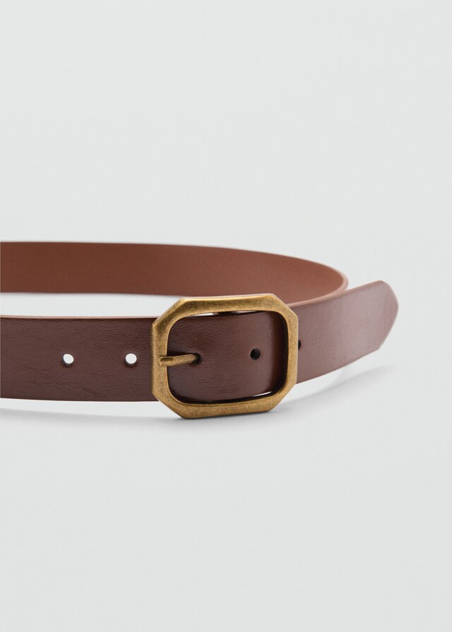 mango Cinturón hebilla metálica