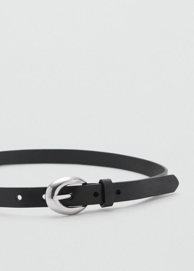 mango Cinturón hebilla metálica