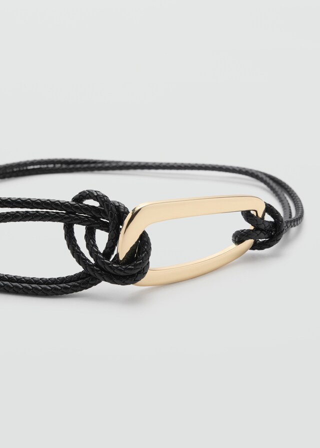 Mango Cinturón Hebilla Ovalada