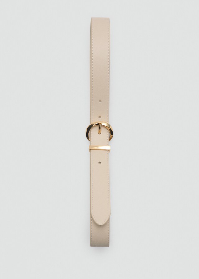 Mango Cinturón Hebilla Ovalada