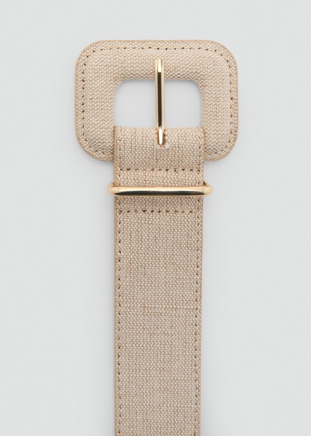 Mango Cinturón Mezcla Algodón Y Lino