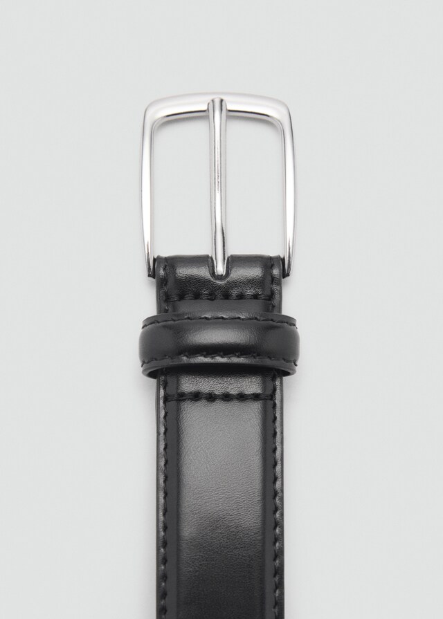 Mango Cinturón Piel Napa