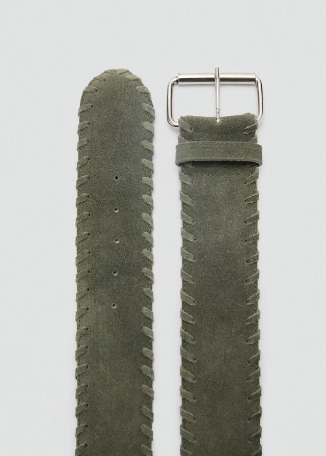 Mango Cinturón Piel Serraje