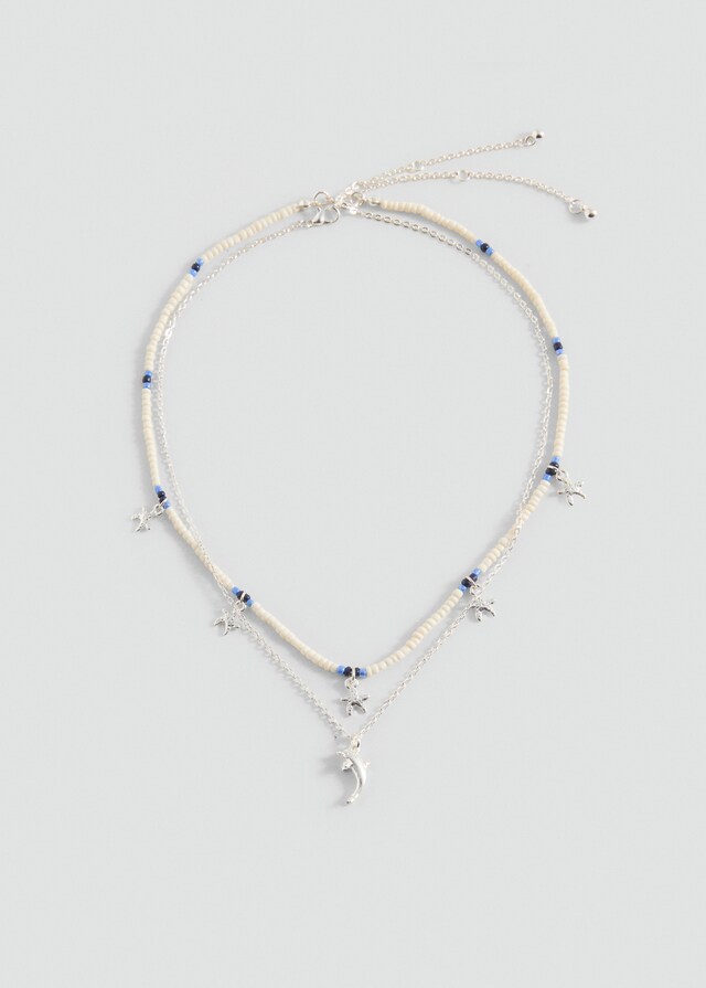 Mango Collar Cadena Borlas