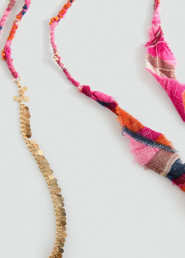 mango Collar largo combinado