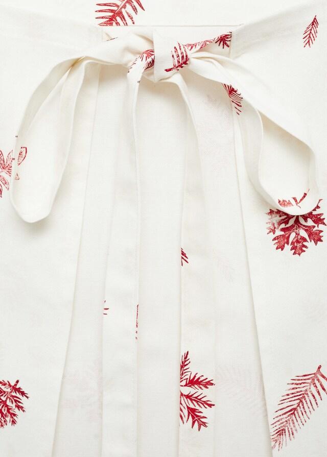 Mango Delantal Estampado Hojas