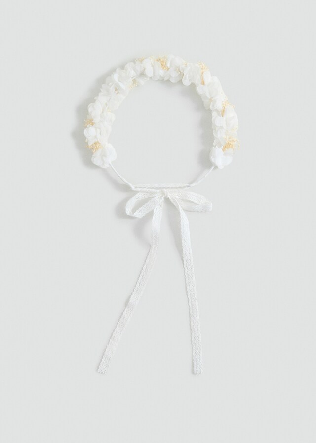 Mango Diadema Flores Cierre Lazo