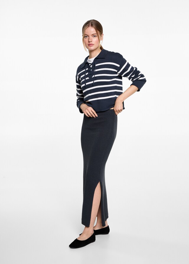 Mango Falda Midi Abertura