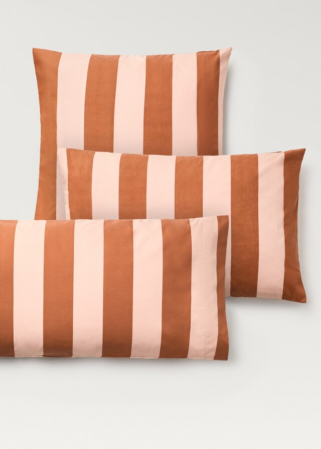 Mango Funda Almohada Algodón Percal Rayas 50x75 Cm