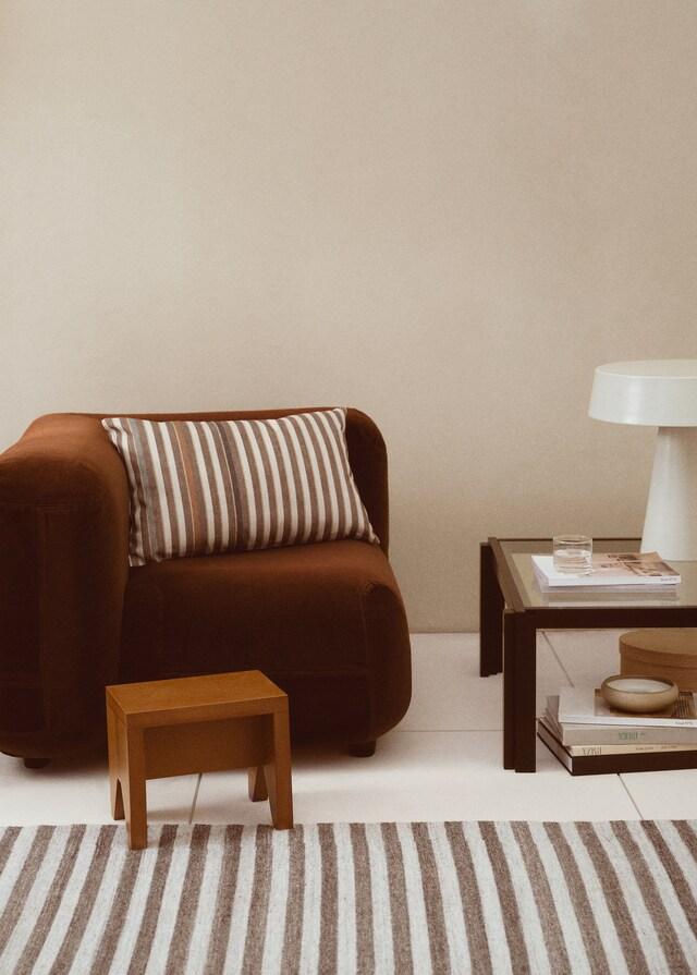 Mango Funda Cojín Raya Estampada 40x60 Cm